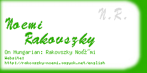 noemi rakovszky business card